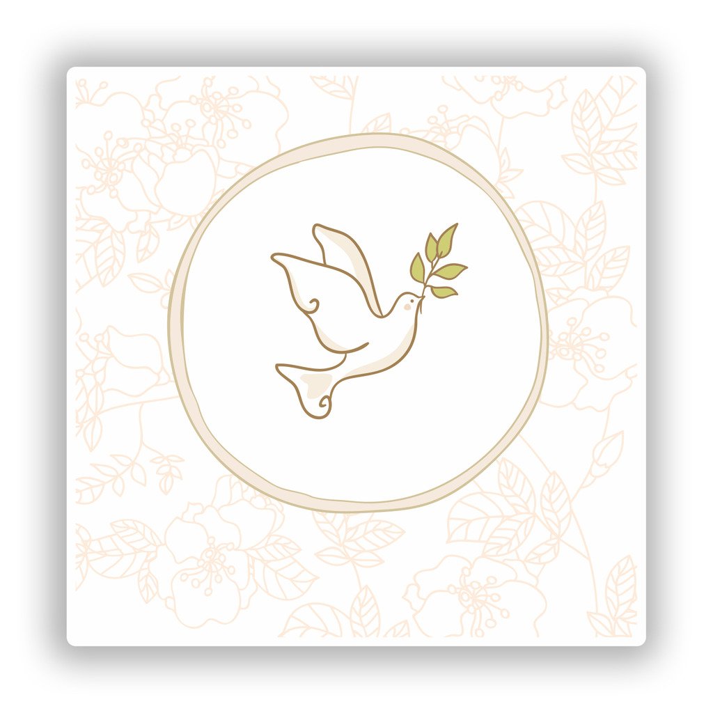 Destinationvinyl Multi 2 X 10Cm/100Mm White Dove Vinyl Stickers Travel Luggage #10464