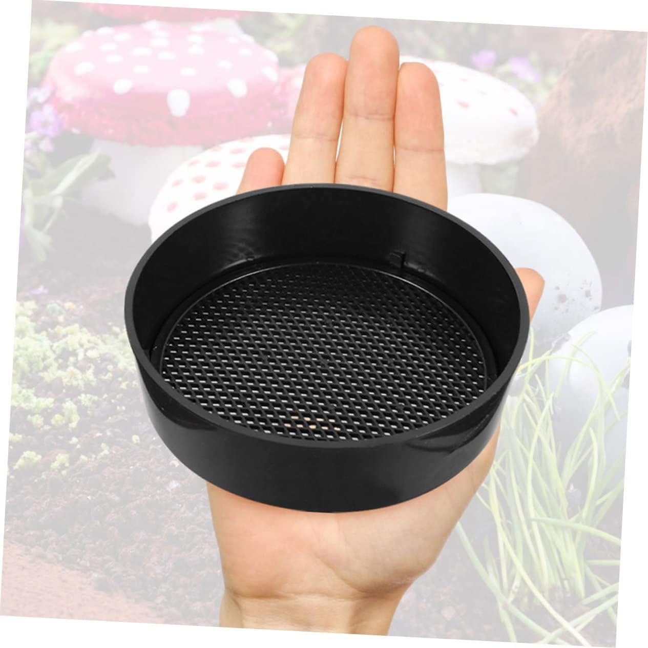 Garden Soil Sifters Set 3-Pack Plastic Soil Sieves with Fine Mesh Screening Pans 4.40 Inch Lightweight Sifting Tools for Planting and Garden Use image 4