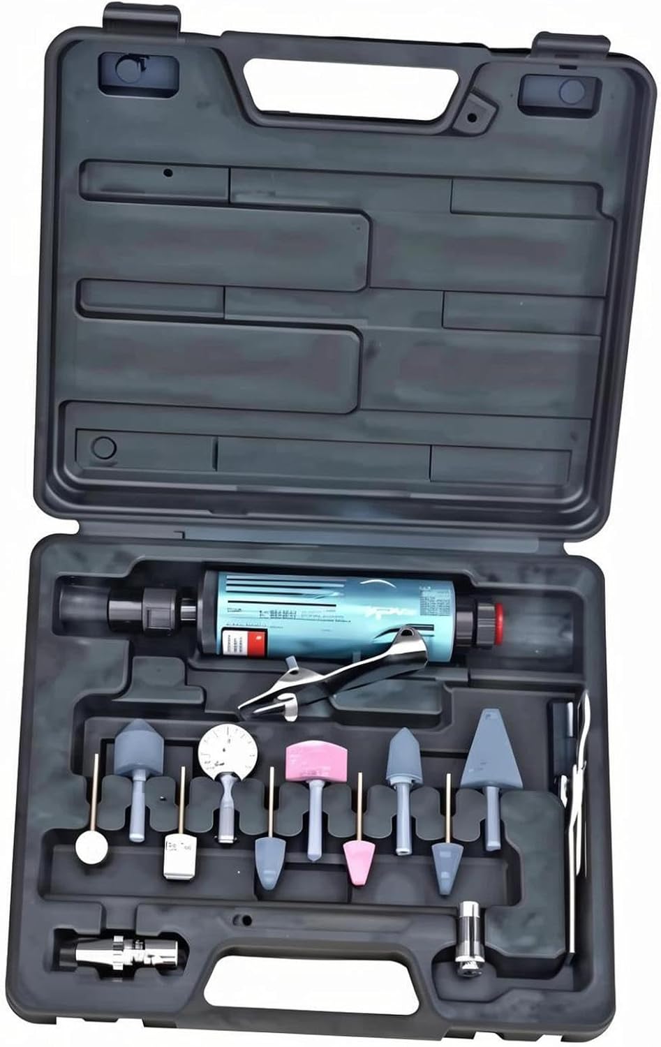 1/4" Air Die Grinder Kit, Variable Speed Air Compressor Sanding Tool with 6mm Collet & Non-Slip Handle for Metal/Wood Engraving Sanding, Polishing, 22000PRM