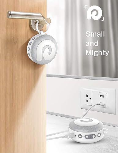 Miniatura 5 de Dreamegg Paquete D3 Pro con máquina portátil de ruido blanco D11 para dormir del bebé con luz nocturna, sonidos naturales, ruido blanco y canción de
