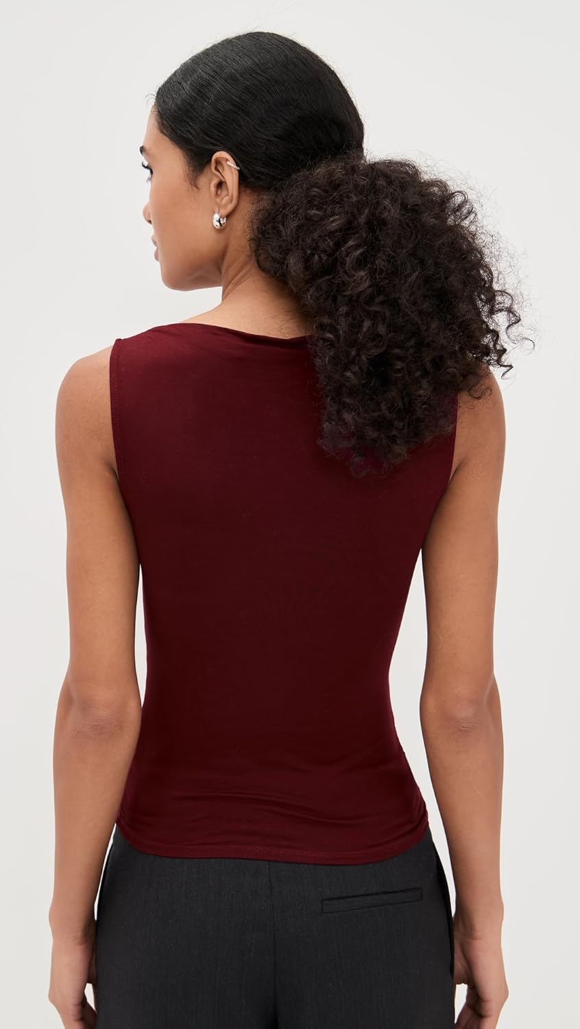 Enza Costa Women's Fluid Jersey Draped Boatneck - Image 3