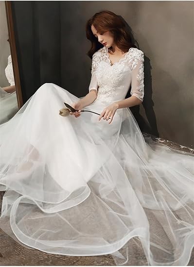 Amazon | [YUANYUAN] CREAM ウェディングドレス レディース 結婚