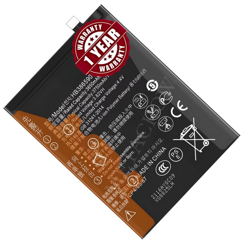 Image of Original HB386589ECW | HB386590ECW Battery for Huawei Honor 8X (View 10 Lite) (JSN-L22, JSN-L42, JSN-L11, JSN-L21, JSN-L21, JSN-L23, JSN-AL00, JSN-TL00, JSN-AL00a) - (3750mAh) - 1 Year Warranty CD6