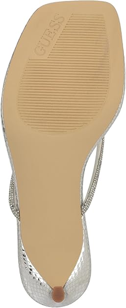 GUESS Sandales Mayan à Talons Pour Femme, Argent 098, 38 EU