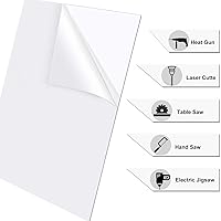 Vista 3 de YSTIME Hoja de Acrílico Transparente de 8" x 12" Plexiglás Hoja de Plástico para Manualidades Tablero Acrílico Transparente con Papel Protector
