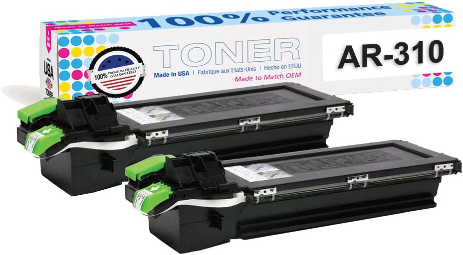 MADE IN USA TONER Compatible Replacement for Sharp AR-310NT AR-235 236 257 275 M208 AR-M237 M257 M277 M317 (Black, 2-Pack)