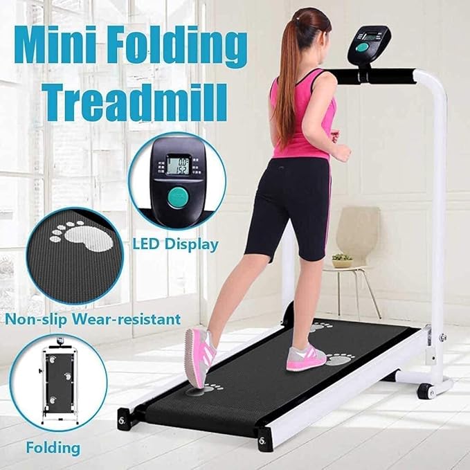 Caminadora Mecánica Plegable con Inclinación y Pantalla LCD miniatura 3