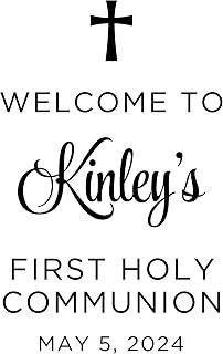 Custom Welcome to First Holy Communion Vinyl Decal for Sign, Communion Reception Decorations, 1st Communion Decor, Several Sizes & Colors, Decal ONLY