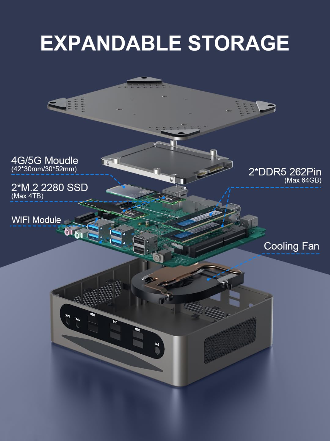 Amazon.com: HYSTOU Mini PC I7 Computer: Core I7 1360P 32GB Ram