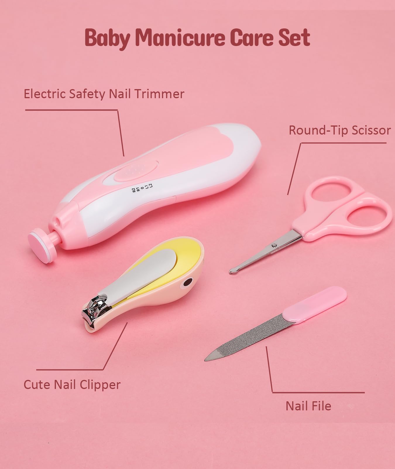 YASEW Kit de cuidado de la salud y aseo para bebés Rosa