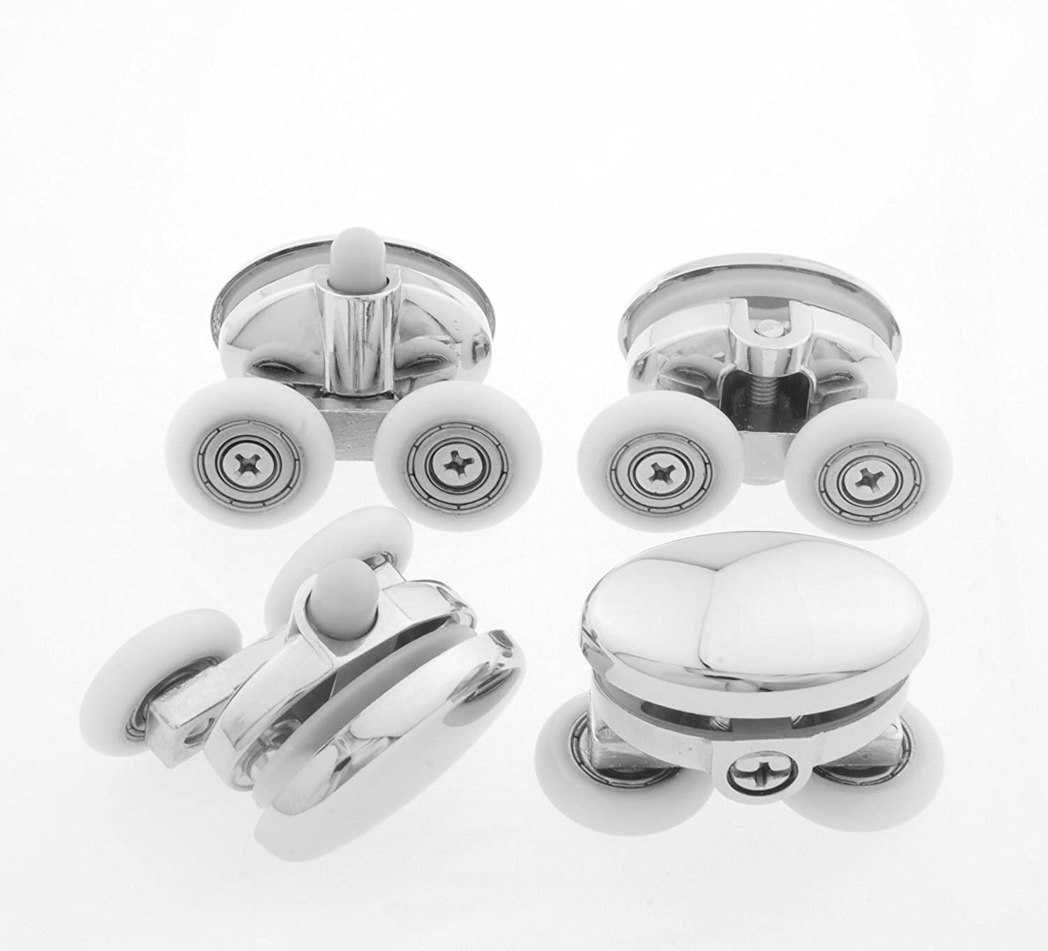 Plus de porte bloquée avec les roulettes double papillon 23 mm pour cabine de douche - 4