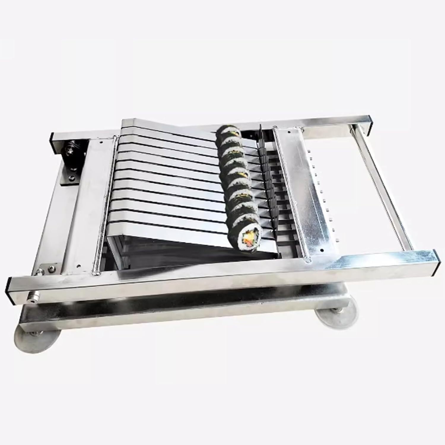 Sushi Cutter, Sushi Roll Making 12 Sections, Time-Saving and Labor-Saving, Sharp Blades, Stainless Steel, Only 2 Steps, Easily Cut Sushi Rolls, Suitable for Sushi DIY Snack Bar