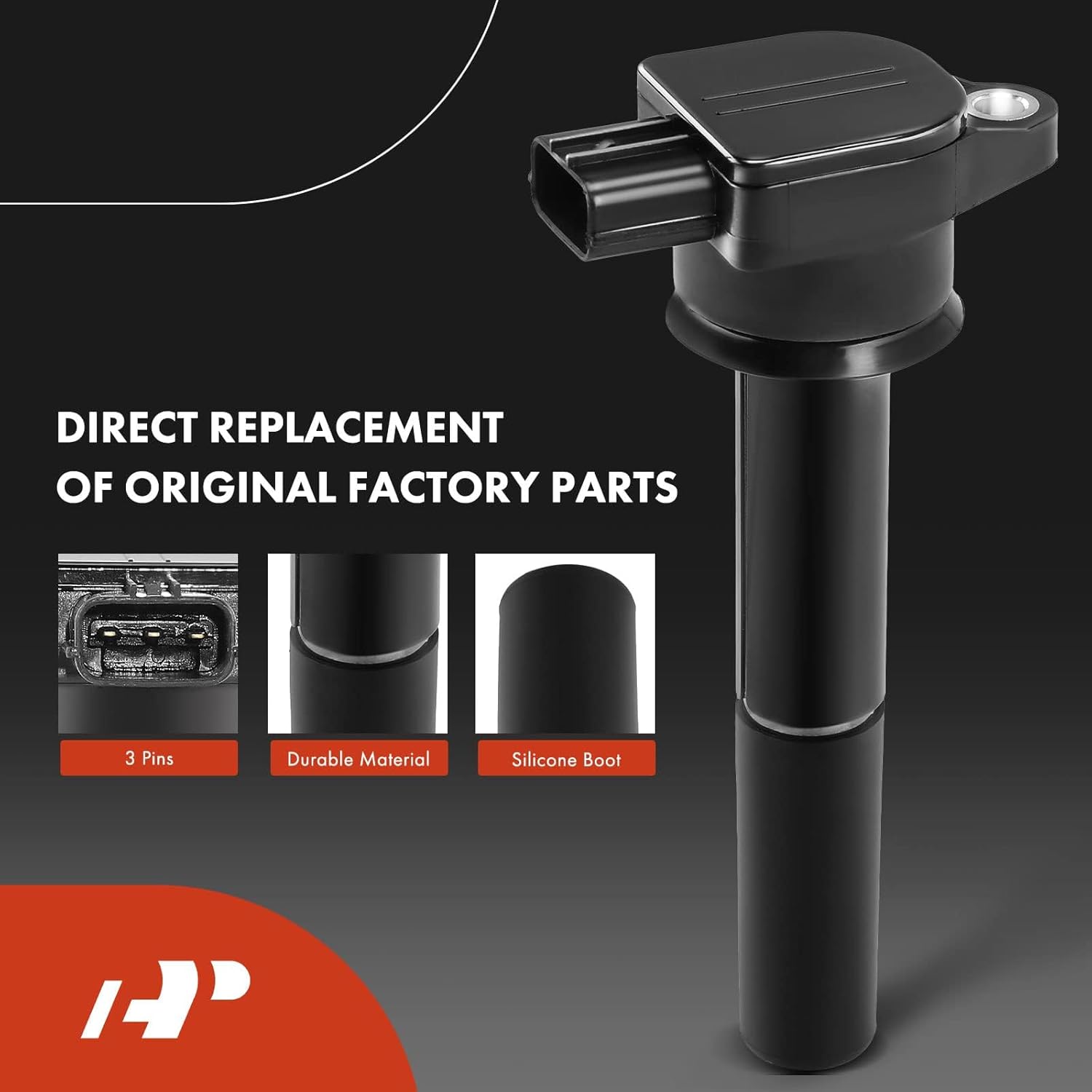 A-Premium Ignition Coils and Spark Plugs Kits Compatible with Mitsubishi Galant 2004-2007, Endeavor 2004-2008, 3.8L 6-PC Set