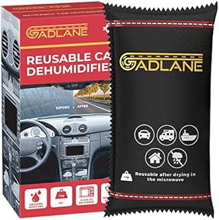 GADLANE X-Large Reusable Car Dehumidifier - Clear Eliminates Foggy Windscreen Moisture Damp Absorber All Moisture Caravan Van Silica Gel 1KG Bag