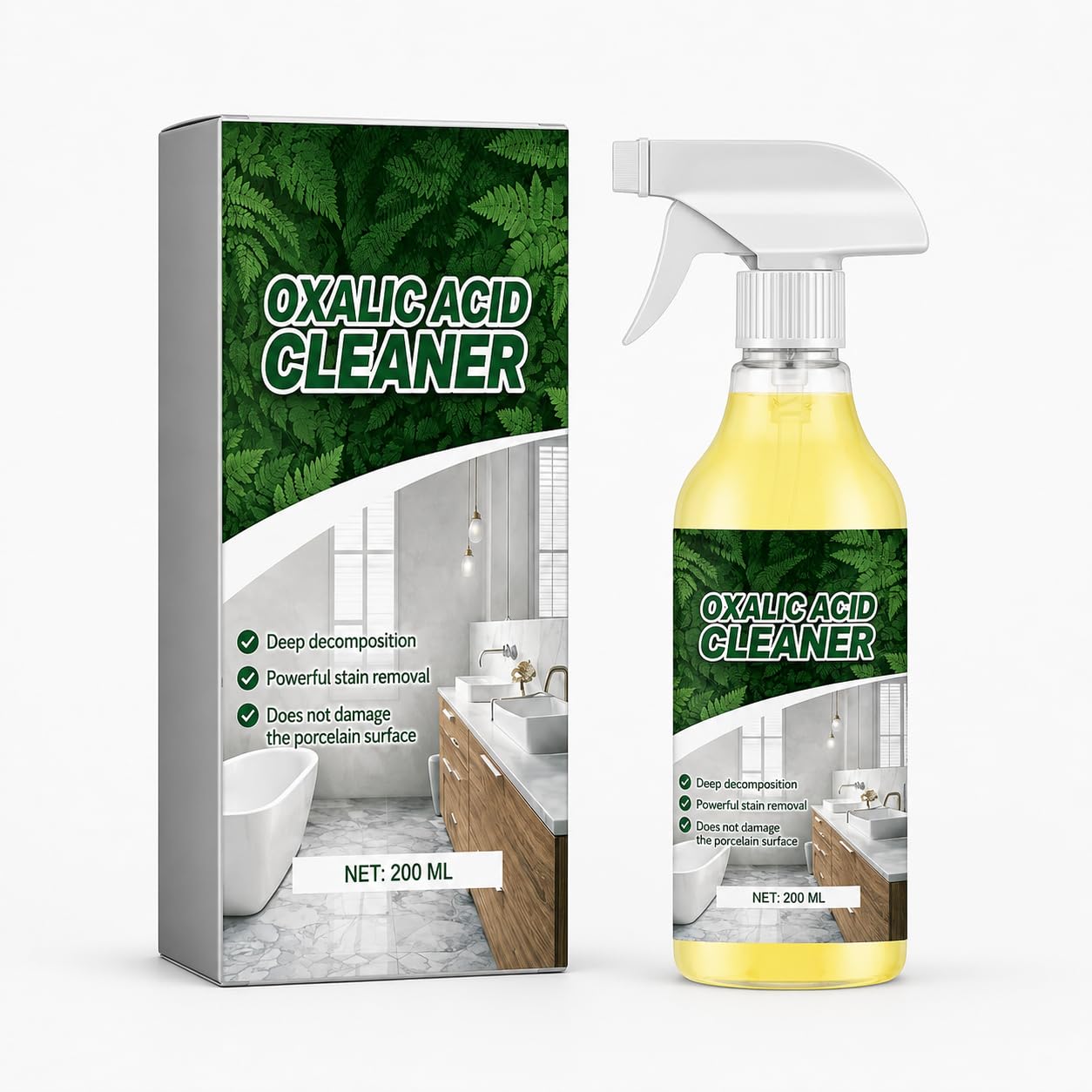 Oxalic Stain Remover, Multi Purpose Oxalic Cleaner, Multi-Purpose Spray for Stain Removing and Bathroom Cleaner, Household Surface Cleaning 200 ML (PACK OF 1)-image-38