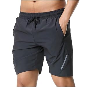 Mens Running Workout Shorts Stretchy Quick Dry Gym Outdoor Sports Pocket Short Athletic Basketball Golf Shorts