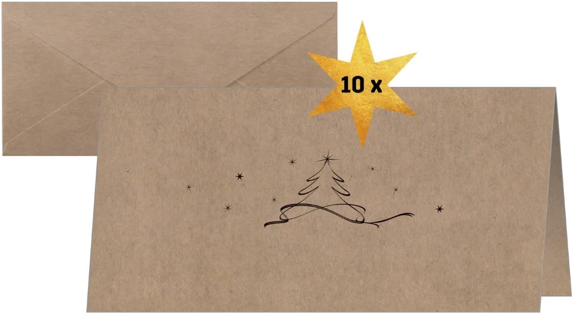 SIGEL DS070 Christmas Cards Christmas Tree, DL, 10 Cards, Easy to Print