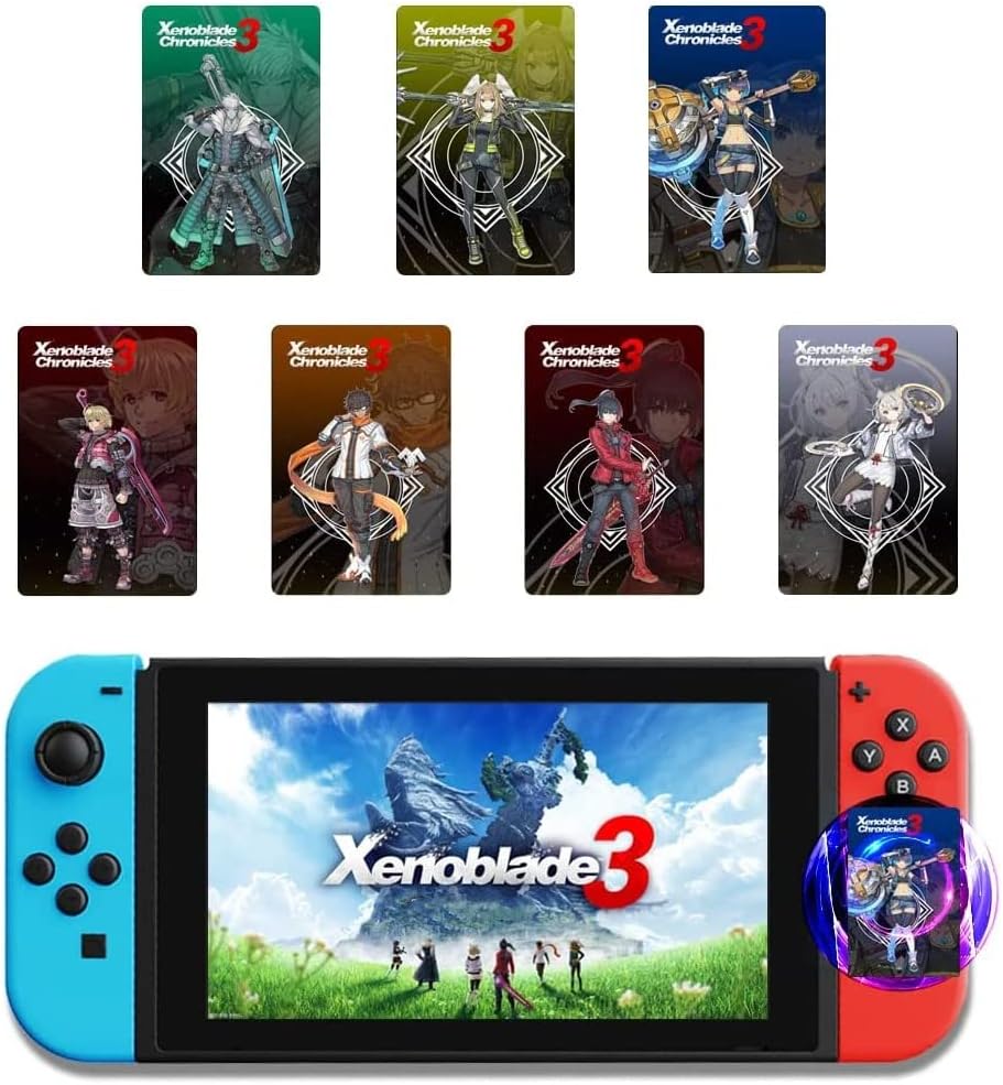 7 Pcs NFC Cards Compatible with Xenoblade 3 Switch/Switch Lite, Unlimited Use ID Card Size [Animated Version] (7pcs ID Card) : Video Games