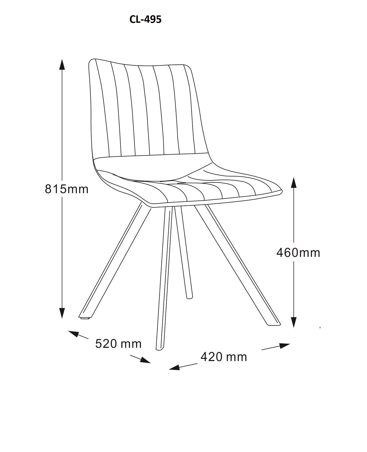 La Silla Española Zamora Sedia, Tessuti, Marrone Nocciola, 42 cm (larghezza) x 52 cm (fondo) x 81,5 cm (altezza)