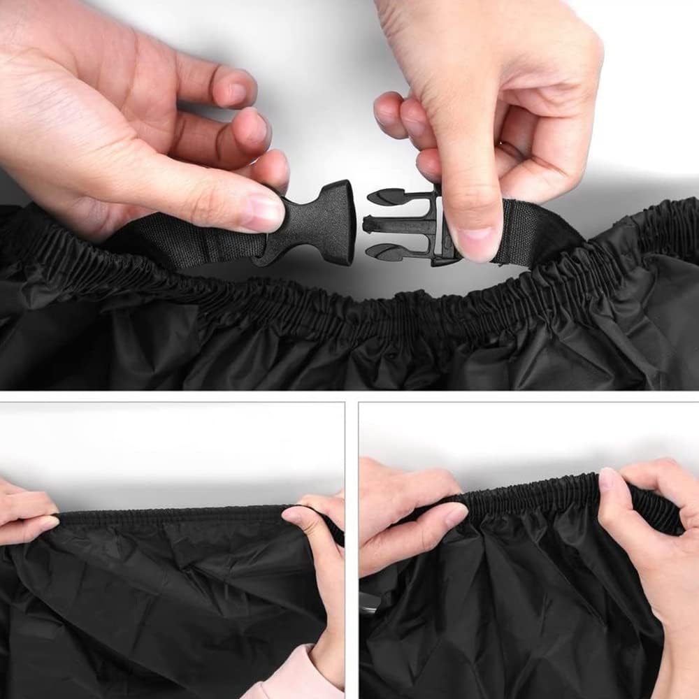 Motorcycle Cover Waterproof Motorcycle Bike Covers Outdoor Protector Motorbike Covers with Mini Lock&Storage Bag (XXXL: 116.14x43.31x55.12in)