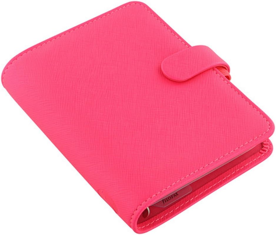 Filofax Pocket Saffiano fluro pink organiser