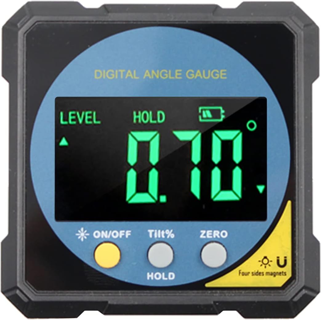 Two-Sided Digital Protractor Magnetic Inclinometer 4 x 90° Angle Finder 2 Modes Level Box Reable Electrical Levelling Instrument for Woodworking hinery Construction