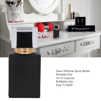 Perfume Bottles Empty, Refillable Spray Perfume Bottles, Empty Perfume Bottles, 100ml Frosted Glass Bottle Perfume Atomizer Refillable Spray Portable for Men and Women