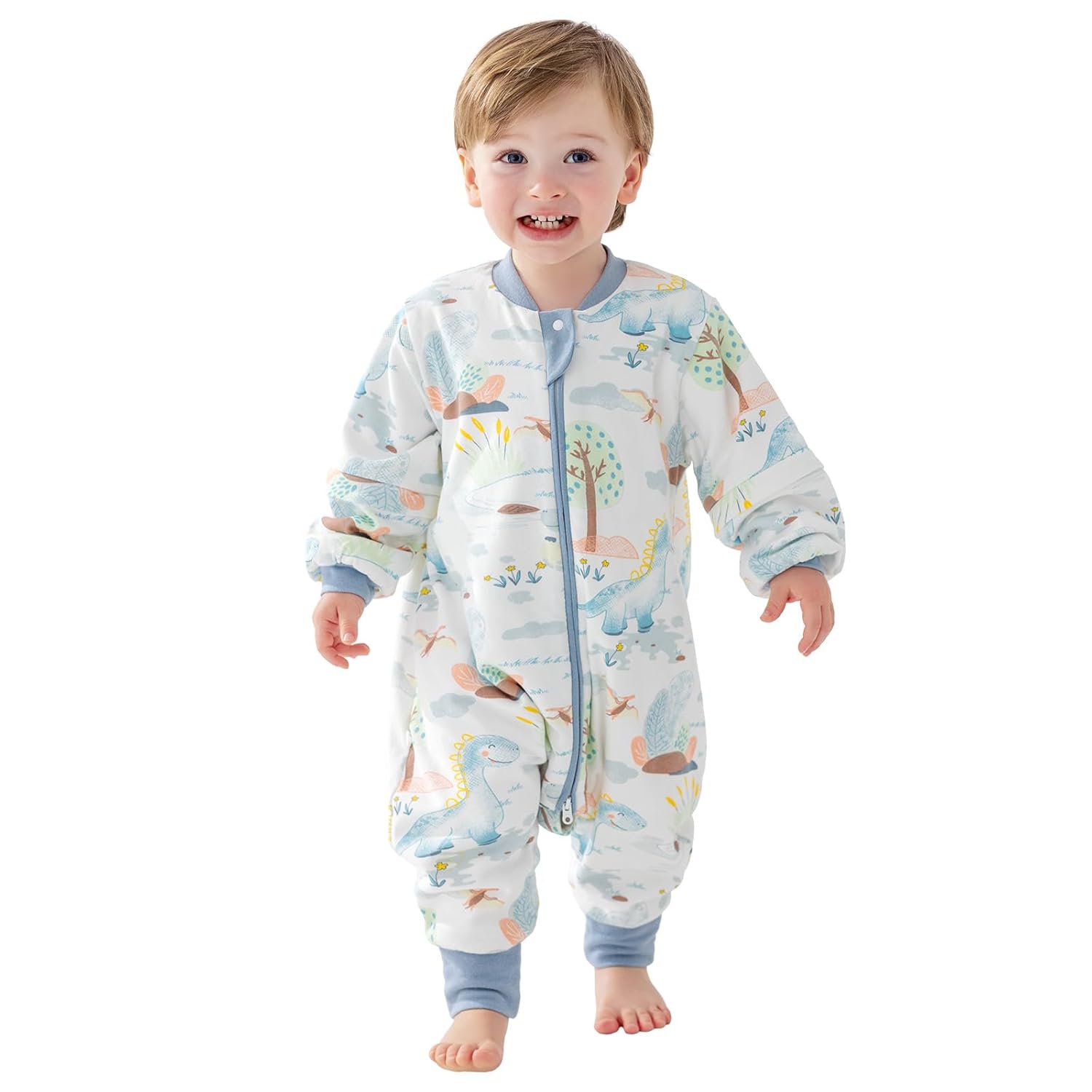 Toddler sleep sack with feet 1.0 tog cotton sleep sack with legs