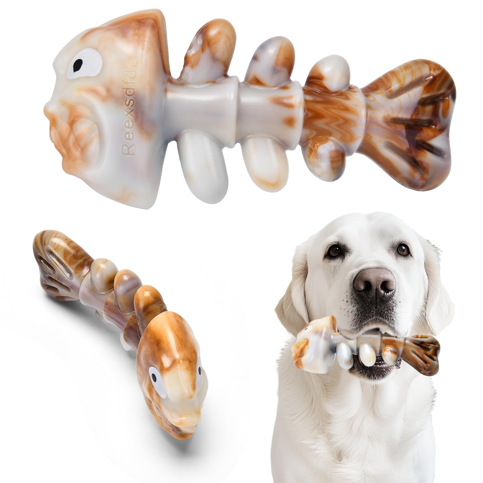 Reexsdfde Fishbone Chew Toy