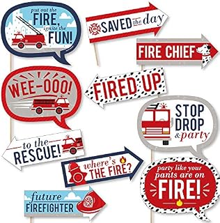 Funny Fired Up Fire Truck - Firefighter Firetruck Baby Shower or Birthday Party