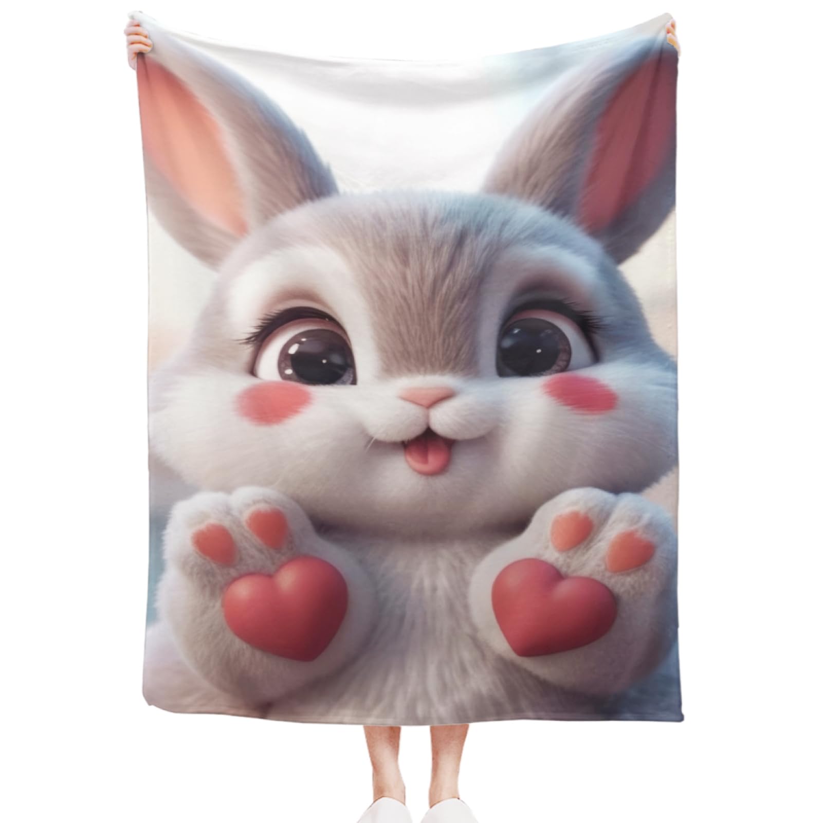 57lilina Soft Flannel Print Throw Blanket for Sofa, Bed or Travel 60x80 IN