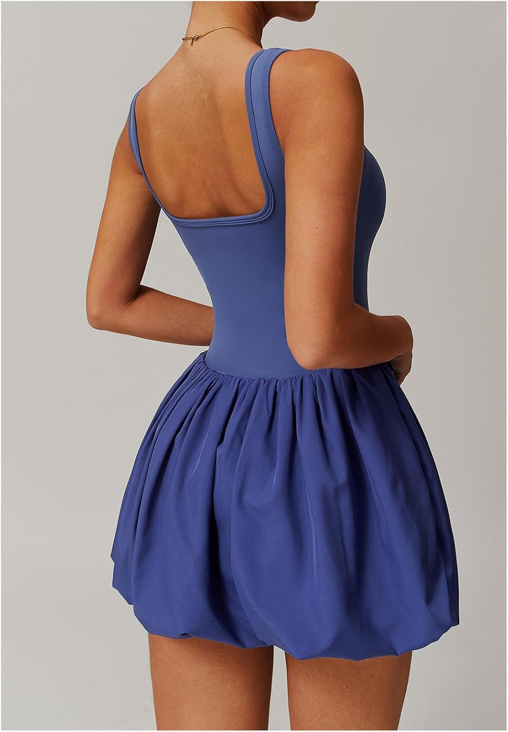 Tennis Dresses for Women Golf Dress with Built-in Short & Padded Bra Athletic Workout Mini Puffy Skirt with Pockets