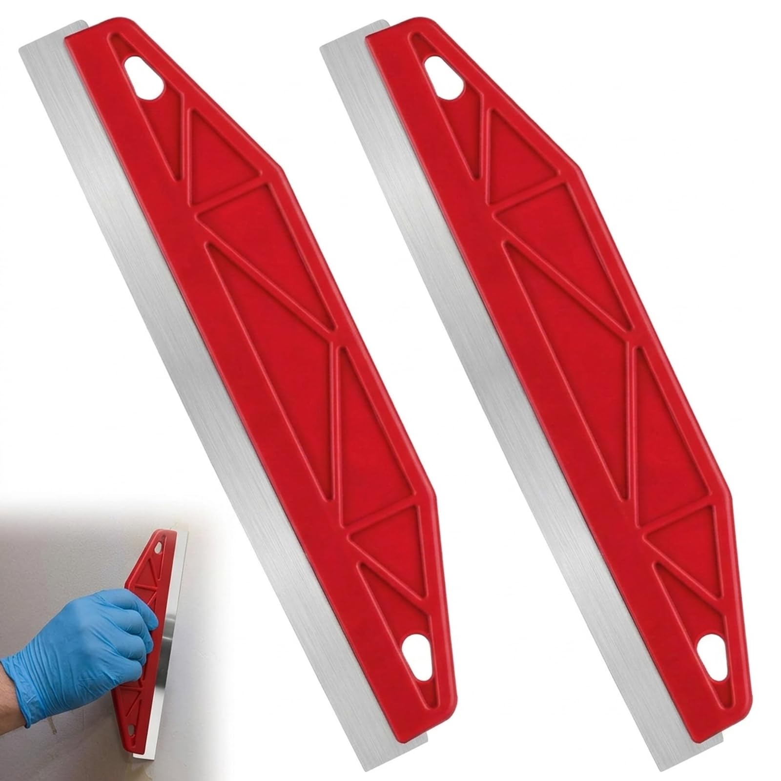 Two 30 cm Red Paint Edger Tool, Cutting in Tool for Precise Edge Painting