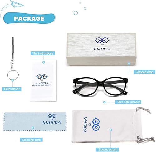 Miniatura 7 de MARIDA Gafas de bloqueo de luz azul para niños, paquete de 2