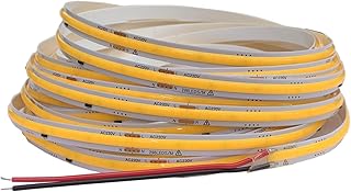 5M COB Streifen AC 220V 296Leds/M IP20 3000K Fahrer Gebaut In Home Decor Flexible Band Seil LED Licht (5M, 3000k-Warm White)
