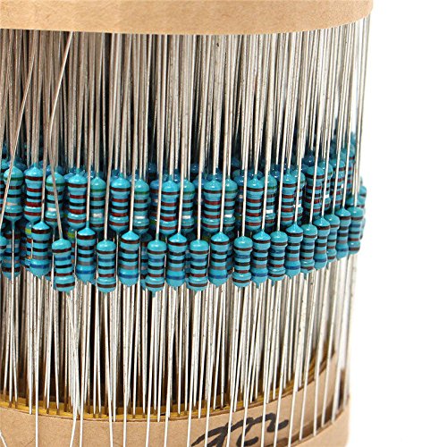 3120pcs 156 Valore 1/4 Watt Metal Resistor Resistor Kit Assortito, 1% di Campioni di resistori Pack 1 Ohm-10m Ohm Fai da Te Componenti elettronici Set.