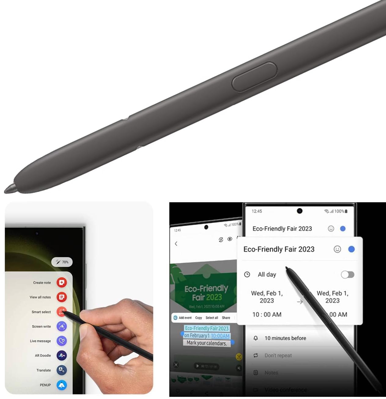 S Pen S24 Ultra (com Bluetooth) Substituição para Samsung Galaxy