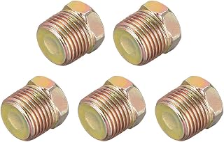 sourcing map G3/8 Male Thread Plugs - Carbon Steel Outer Hex Thread Socket Bung Plug Pipe Fitting 5Pcs