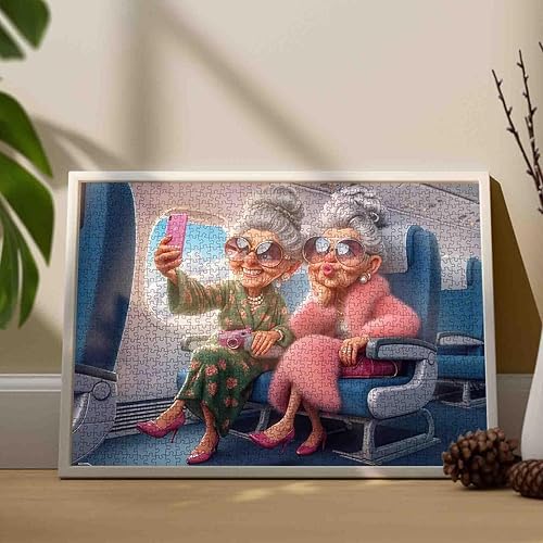 Miniatura 4 de Rompecabezas de 1000 piezas para adultos, rompecabezas de moda para anciana, rompecabezas para mujeres, divertido viaje de 1000 piezas, rompecabezas