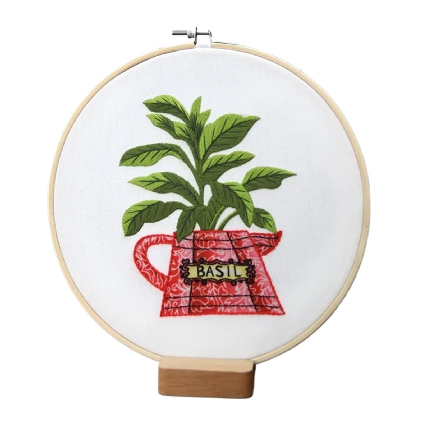 LKLNKVL embroidery, Embroidery Kit， Flower Stamped Kit(Color 13,With 20cm hoop)