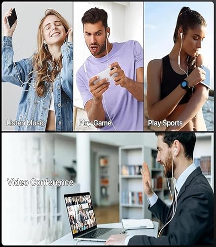 Mutsrd 2 Packs-For Iphone Headphones Wired Earbuds/Earphones Nosie Reduction Built-In Microphone & Volume Control Headsets Compatible thumb #5