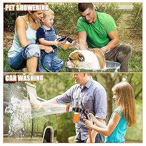 Upgrade Dog Washing Hose Attachment, 8 Spray Patterns Dog Wash with 3.5oz 100cc Soap Dispenser, Dog Washing Gloves, Dog Bath Brush, Suitable for Watering Plant, Patio, Cleaning, Showering Pet Upgrade Dog Washing Hose Attachment 8 Spray Patterns Dog Wash with 35oz 100cc Soap Dispenser Dog Washing Gloves Dog Bath Brush Suitable for Watering Plant Patio Cleaning Showering Pet