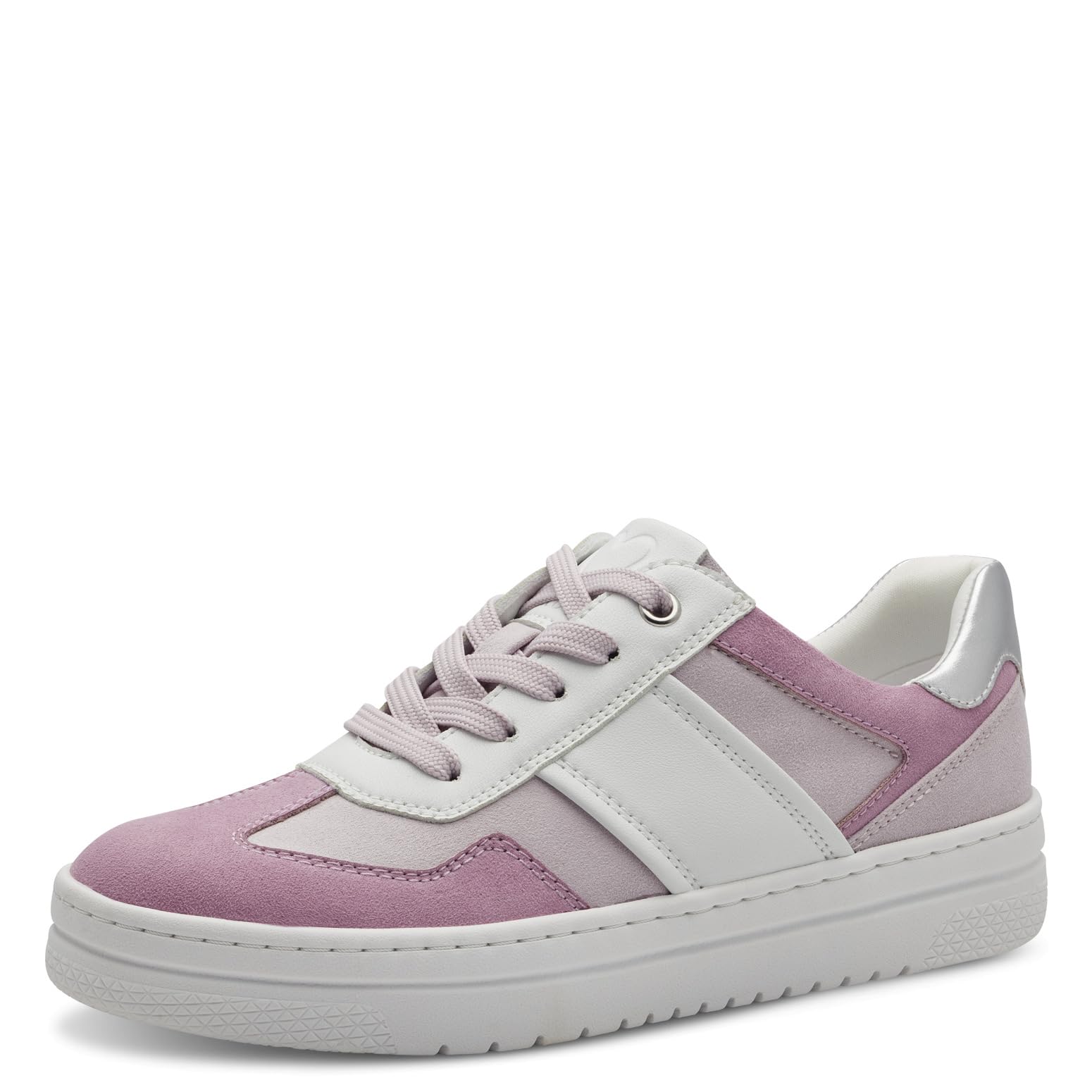 MARCO TOZZI Women's Vegan Flat Thick Sole Trainers, White Berry, 7 UK