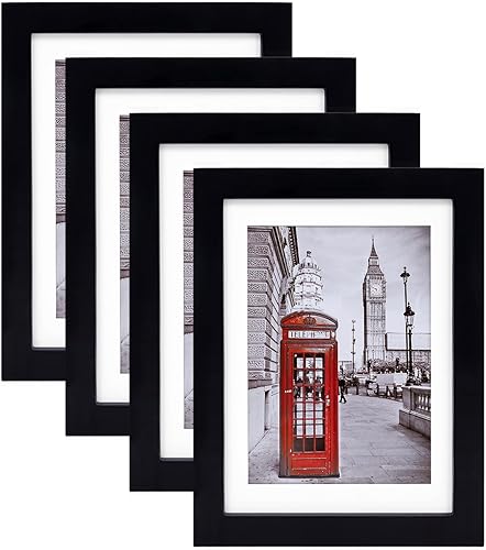 Miniatura 9 de eletecpro Portarretratos de 11 x 14 pulgadas, 4 unidades, hecho de madera maciza y vidrio resistente y duradero, para fotos de 8 x 10 y 8.5 x 11