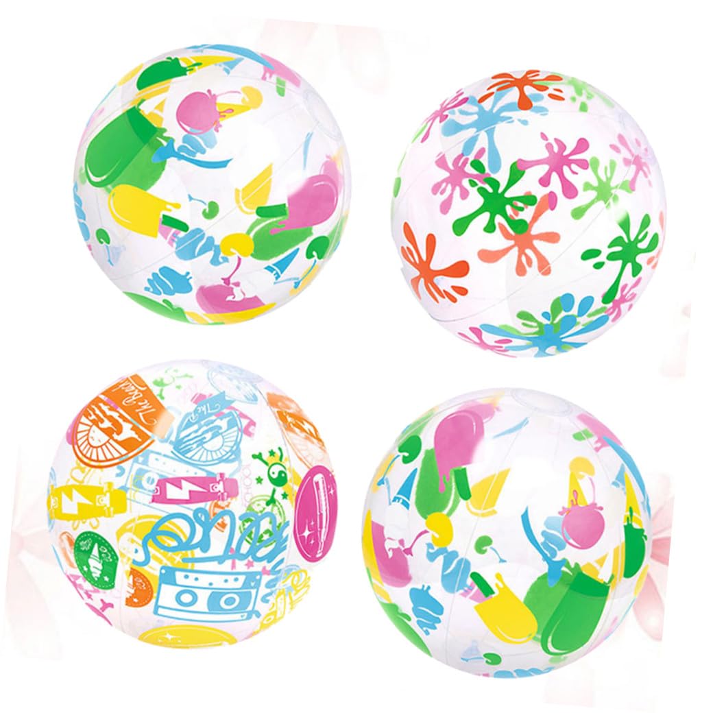 3 Sätze Aufblasbarer Ball Für Kinderspielzeug Beach Accessories Handball Strand Accessoires Gasballon Balloon Wasserball Strandball Für Colorful 4 Stück * 3