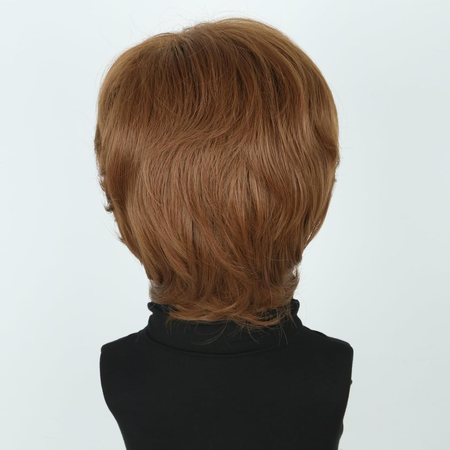 Topcosplay Mens Wigs with Glasses Short Brown Ginger 60s 70s Male Wig for Costume Accessories Halloween Outfit