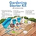 Melissa&Harry Kids Gardening Kit for Birthday, Crafts, Girls & Boys of All Ages 4, 5, 6, 7, 8-12 Year Old, Children's Paint and Plant Flower Gardening Growing Kit-STEM (Blue)
