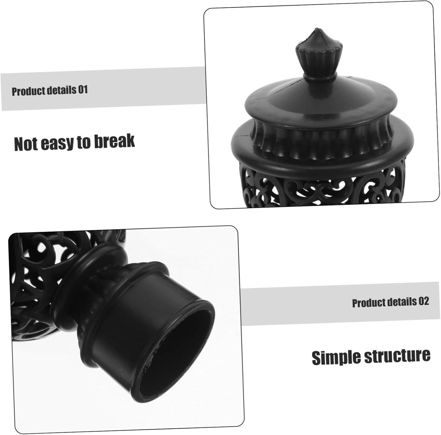 12pcs Plastic Curtain Rod Finials Elegant Decorative End Caps for Drapery Poles Easy to Install Roman Rod Replacement Heads for Home Window Treatments and Decor