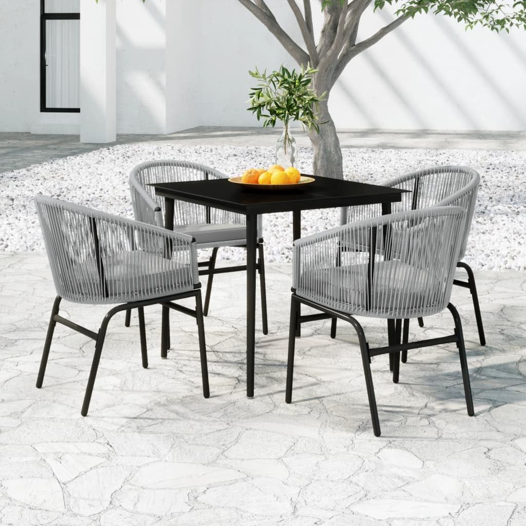 KCCKOM Garden Furniture Set 5 Piece Patio Dining Set Gray