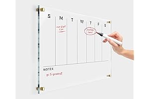 Weekly Premium Acrylic Magnetic Wall Calendar - Reusable Board